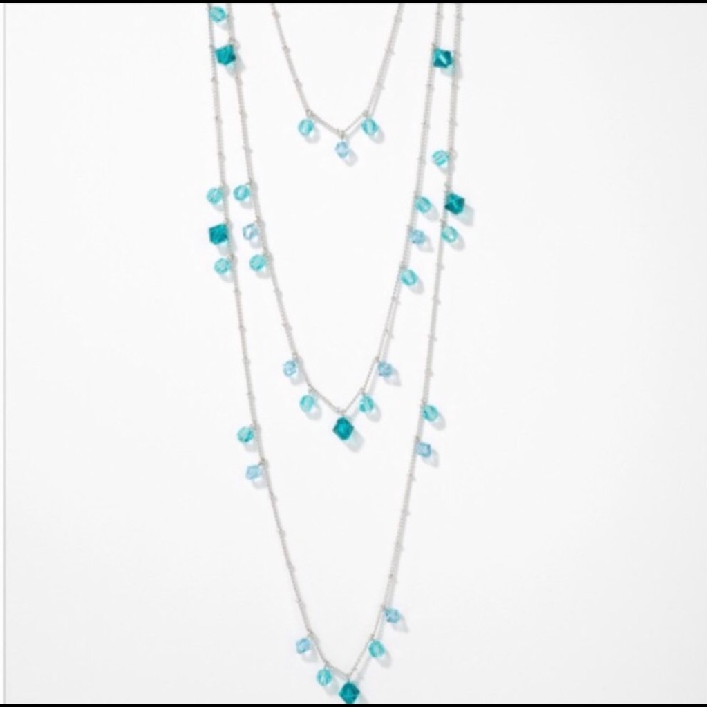Touchstone Crystal Waterfall Necklace 125$